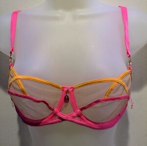Honey Birdette Pink and Gold Bra 34C Sakia